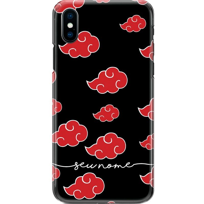 Capa Silicone NetCase Transparente Nome Coleção Naruto - Símbolo Akatsuki