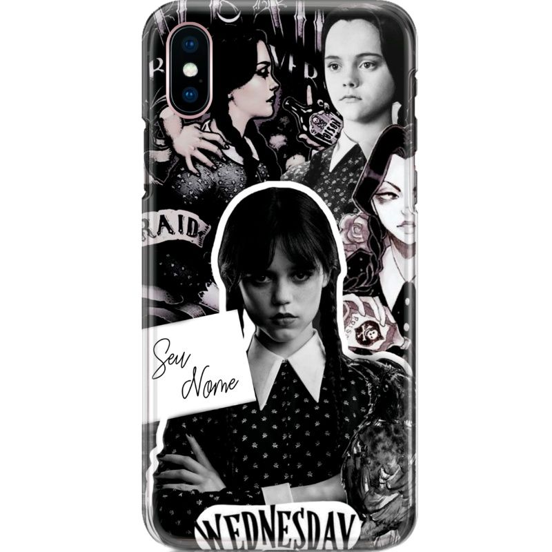 Capa Silicone NetCase Chapada Nome Coleção Wandinha - Jenna Ortega - Wednesday Phases