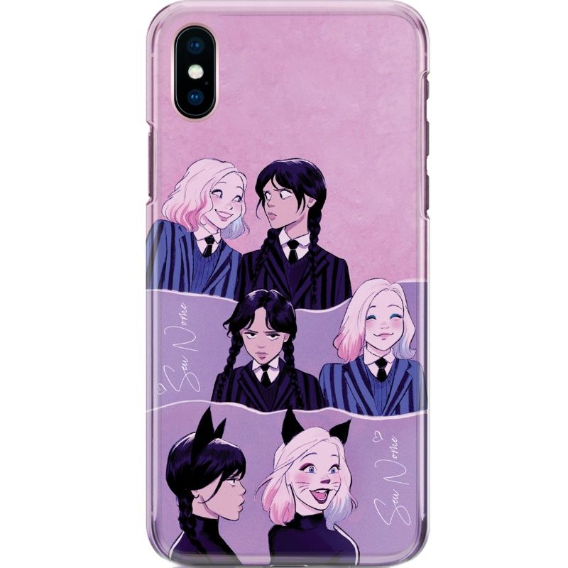 Capa Silicone NetCase Chapada Nome Coleção Wandinha - Wednesday & Enid Moments