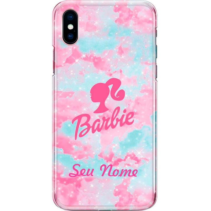 Capa Silicone NetCase Chapada Nome Coleção Barbie - Constelações Azul e Rosa