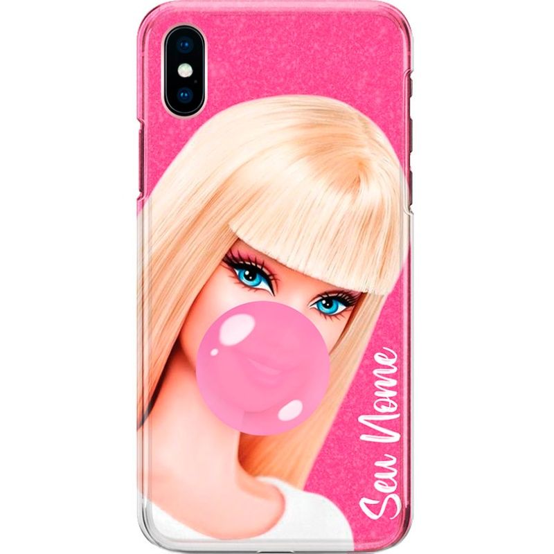 Capa Silicone NetCase Chapada Nome Coleção Barbie - Bubble Gum