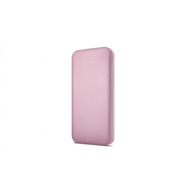 Bateria Extra Portátil Universal Power Bank Slim Kimaster Dual Usb - PN168 - 8000mAh - Ouro Rosê