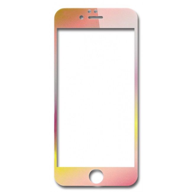 Película de Vidro Temperado Frente e Verso Color Full para IPhone 5/5S - Rosê, Pink e Amarelo