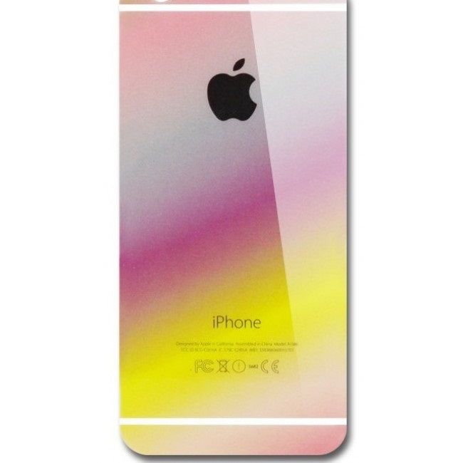 Película de Vidro Temperado Frente e Verso Color Full para IPhone 5/5S - Rosê, Pink e Amarelo