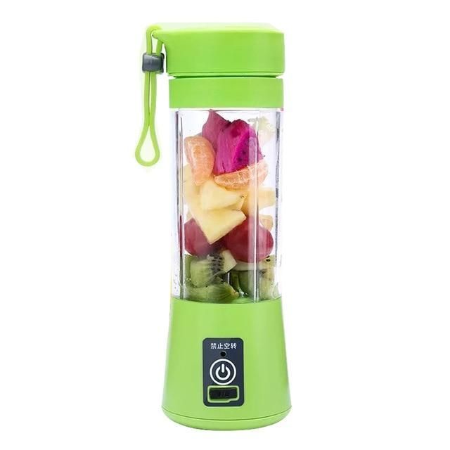 Mini Liquidificador Portátil 380ml - 2000mAh - Verde