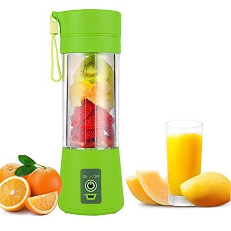 Mini Liquidificador Portátil 380ml - 2000mAh - Verde
